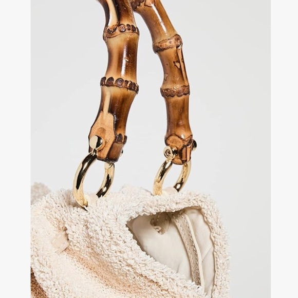 Caterina Bertini Natural Bamboo Handle Bag - Picture 3 of 7